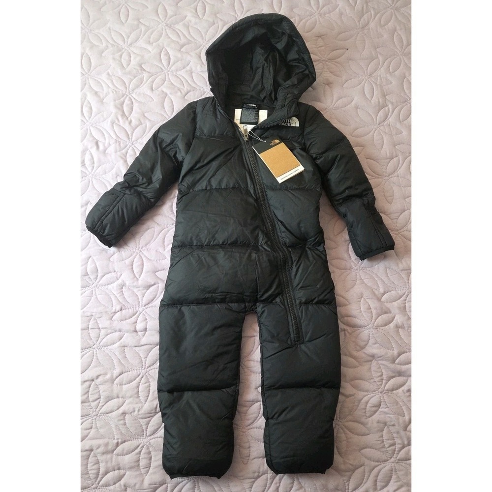 The North Face Baby Black Retro Nuptse Down Snowsuit 1 Piece 700 Size 18-24M NWT